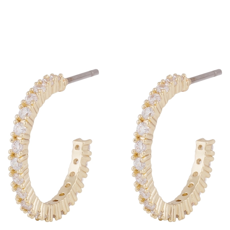 Snö Of Sweden Envy Thin Oval Earring Gold/Clear Onesize