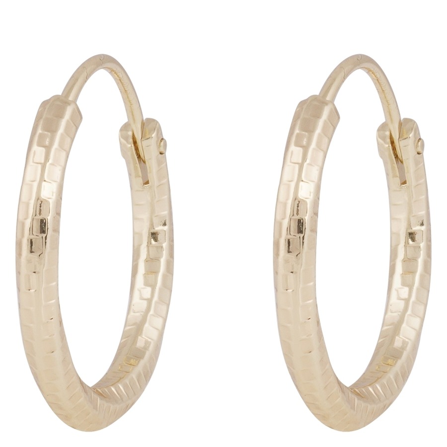 Snö Of Sweden Honey Sparkling Hoop Earring Gold 18mm