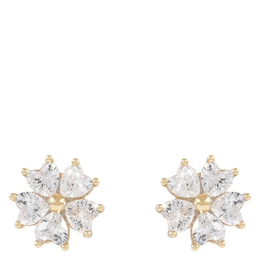 Snö Of Sweden Nisi Flower Earring Gold/Clear Onesize