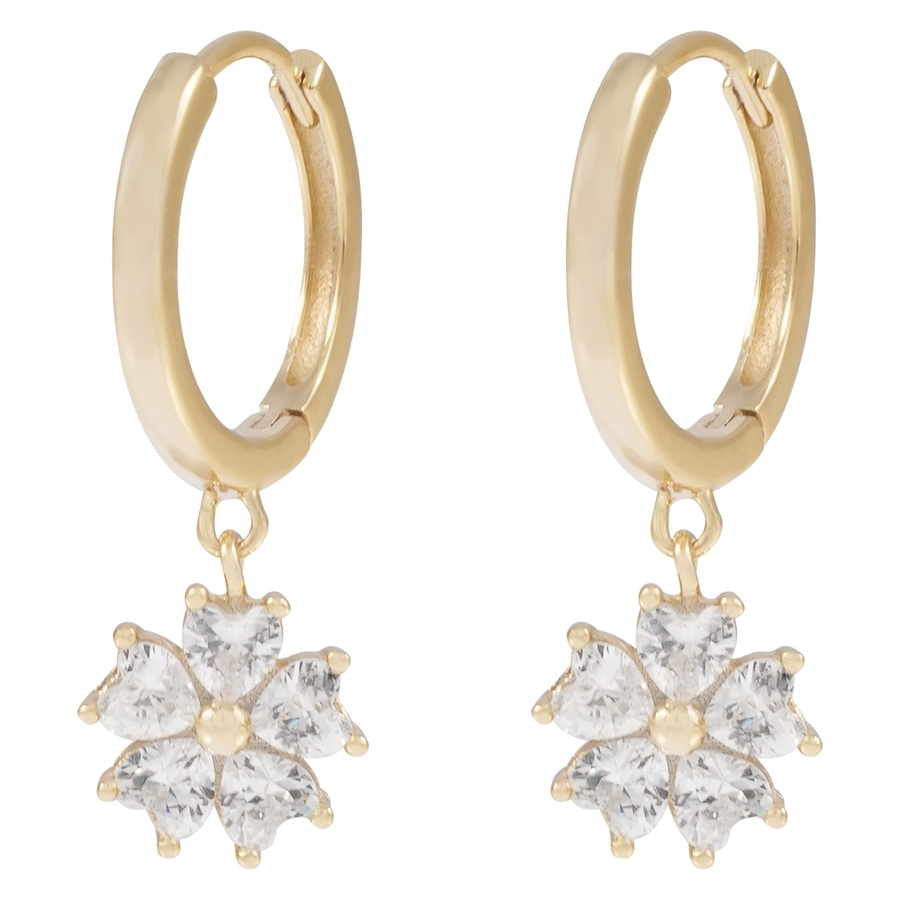 Snö Of Sweden Nisi Flower Pendant Earring Gold Onesize