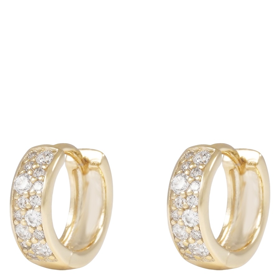 Snö Of Sweden Nisi Stone Hoop Earring Gold 8mm