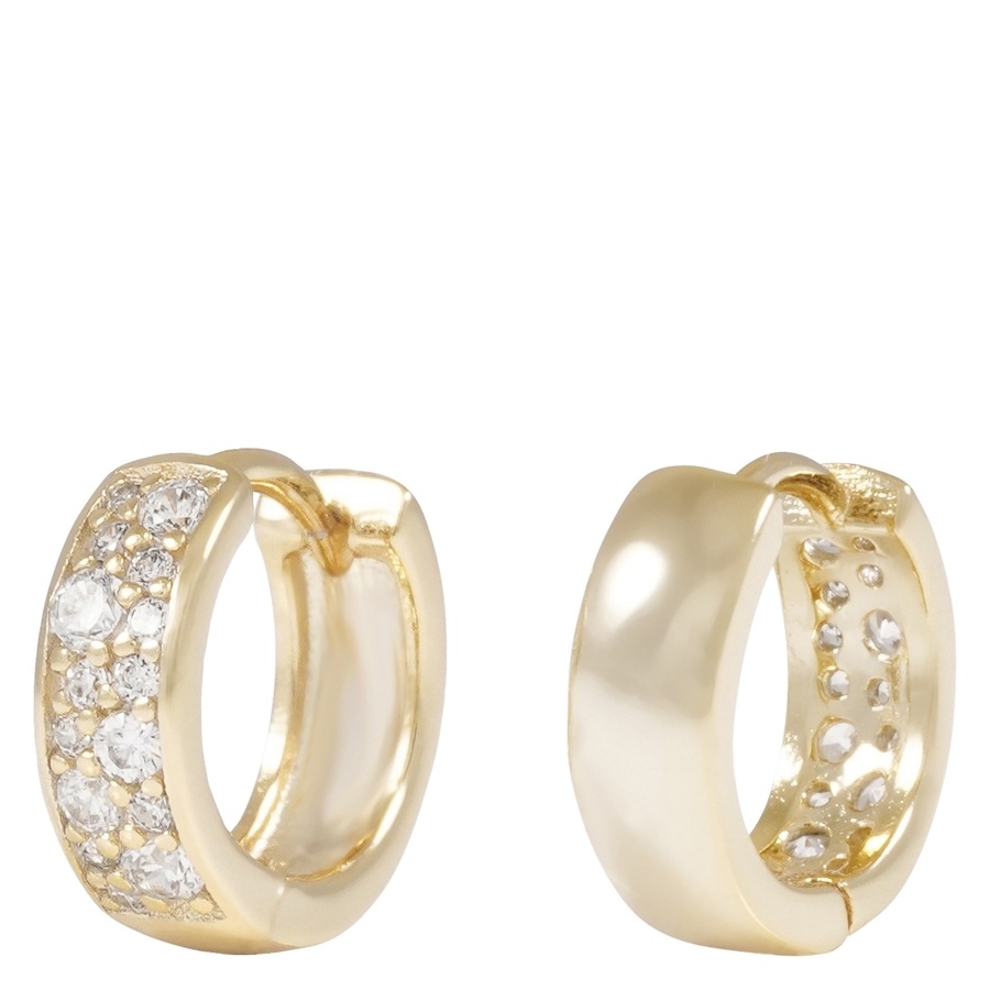 Snö Of Sweden Nisi Stone Hoop Earring Gold 12mm