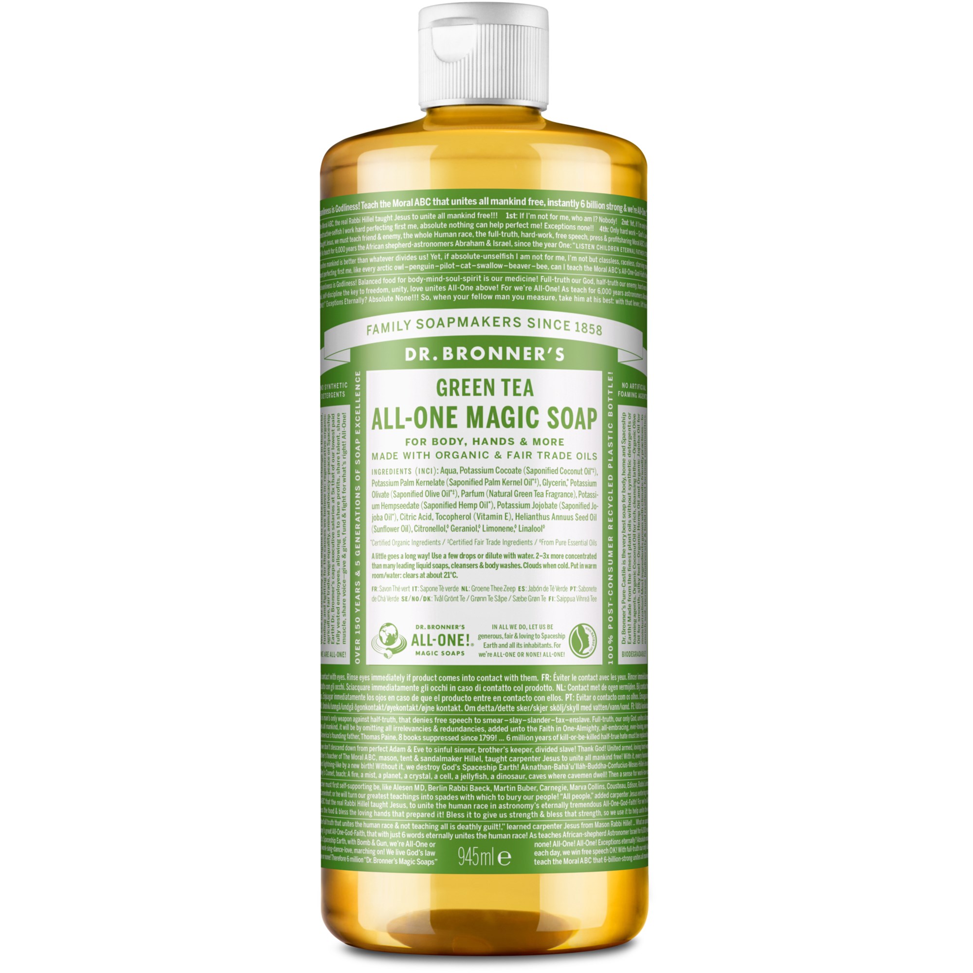 Dr. Bronner's All-One Magic Soap Green Tea 945 ml