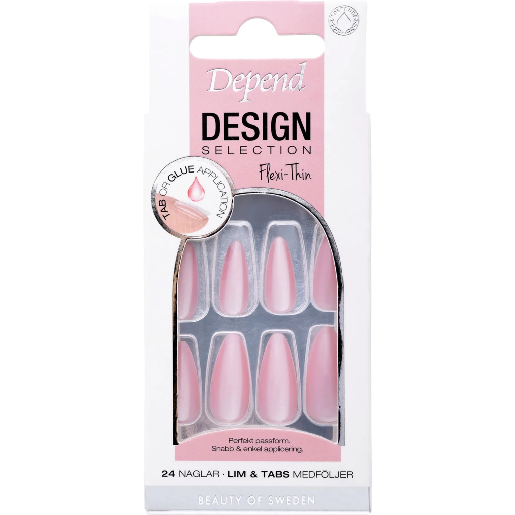 Design Selection Almond Artificial Nail Make Me Blush