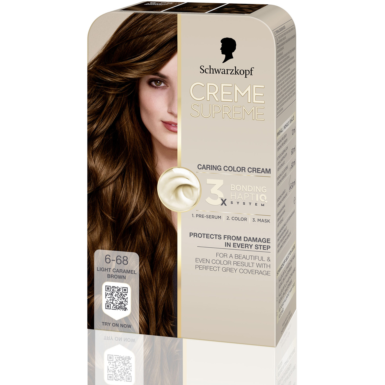 Schwarzkopf Creme Supreme 6-68 Light Caramel Brown - 1 pcs