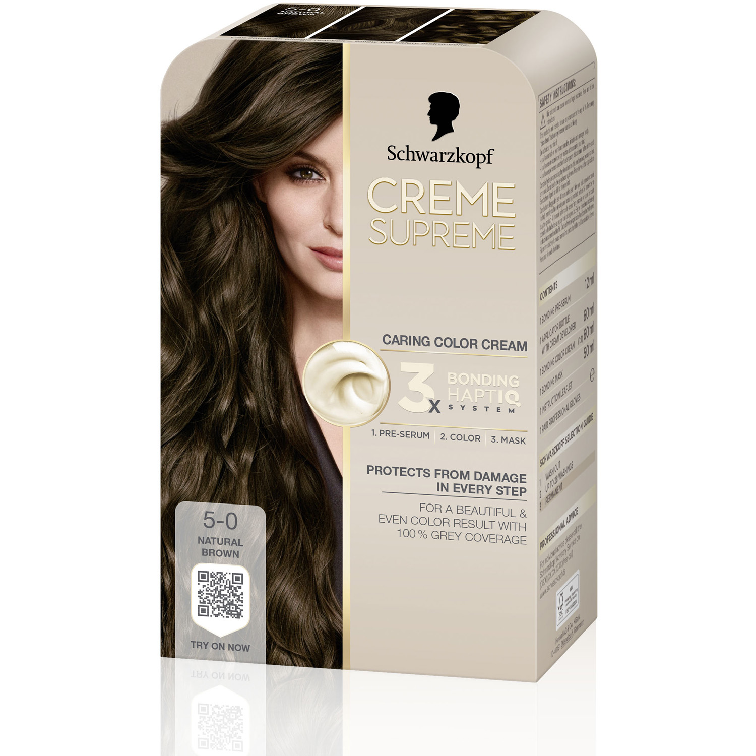 Schwarzkopf Creme Supreme 5-0 Natural Brown - 1 pcs