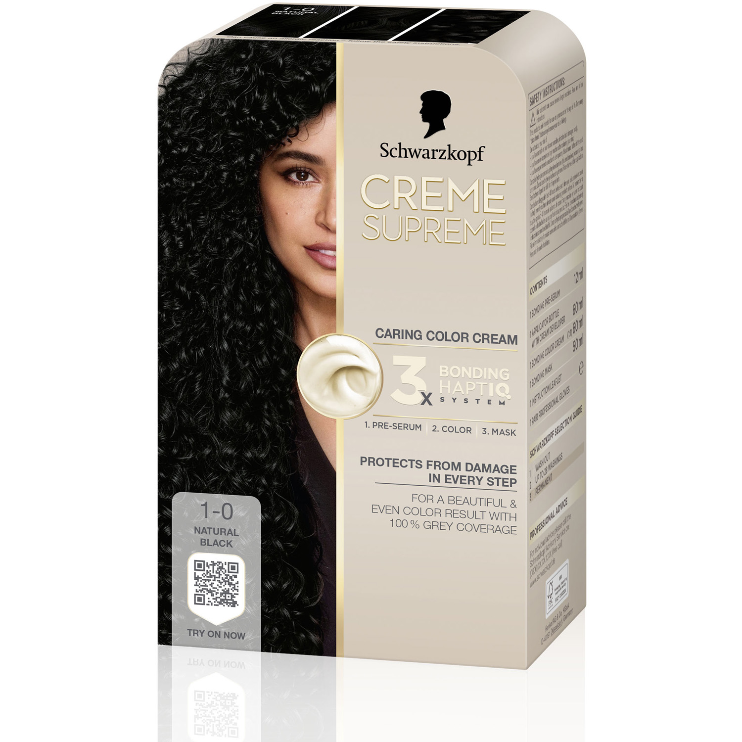 Schwarzkopf Creme Supreme 1-0 Natural Black - 1 pcs