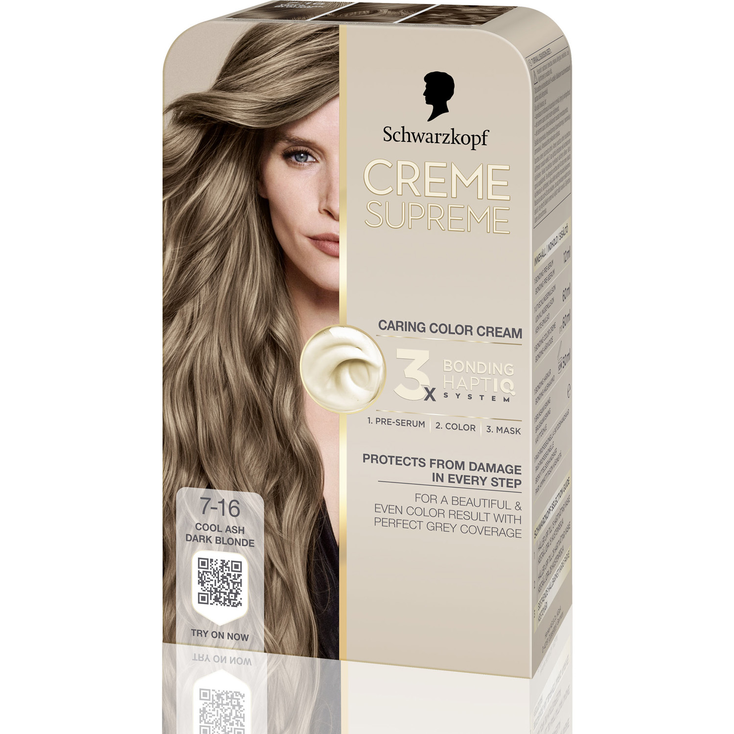 Schwarzkopf Creme Supreme 7-16 Cool Ash Dark Blonde - 1 pcs