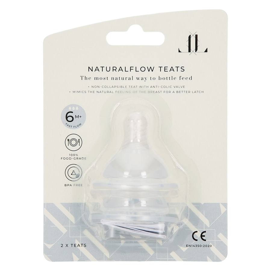 Lola&Lykke Naturalflow Teats 2pcs 6m+