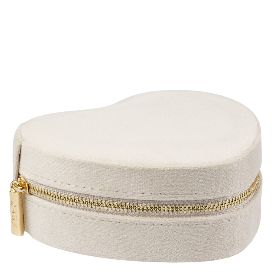 DARK Velvet Heart Jewellery Box - Sand