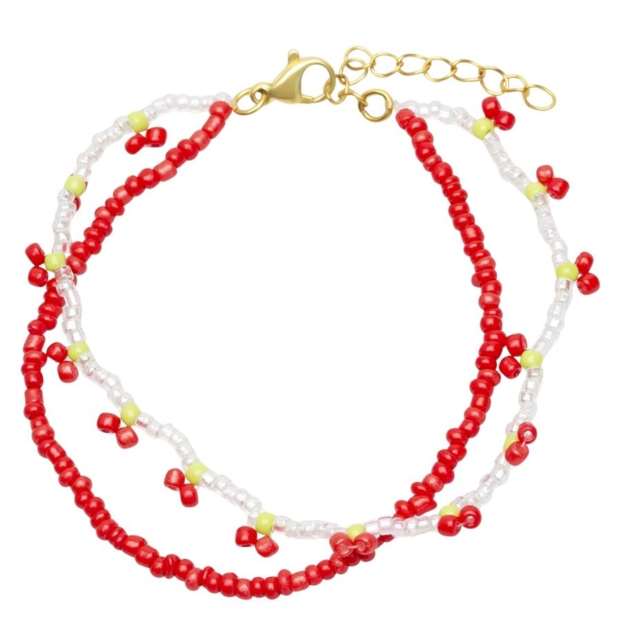 Timi of Sweden Cherry Bead Bracelet Double
