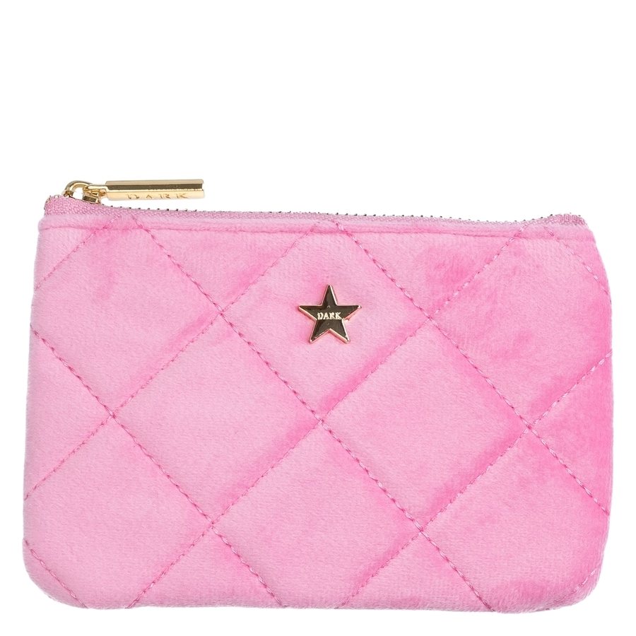 DARK Velvet Quilted Mini Pouch Bubblegum Pink