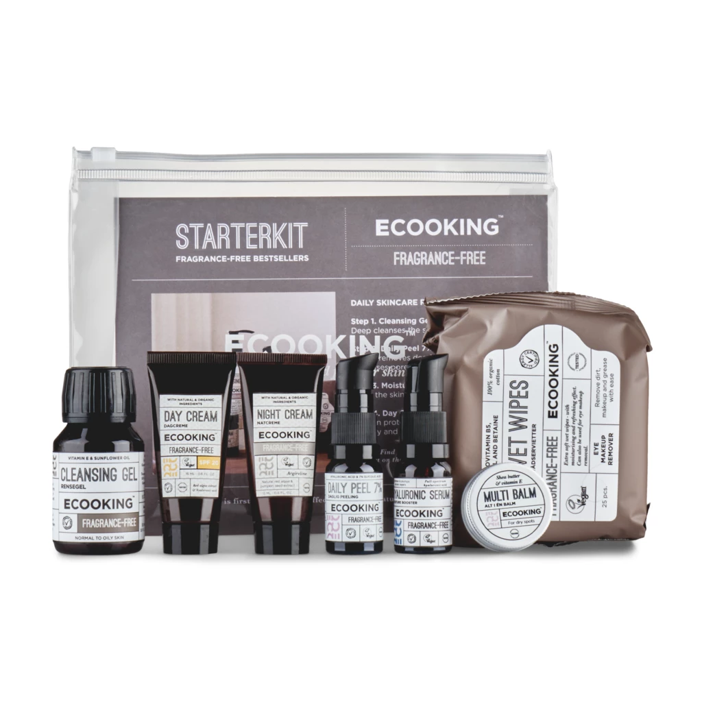 Starterkit - Skincare Fragrance Free With Wet Wipes Ecooking Starterkit - Skincare Fragrance Free Wi