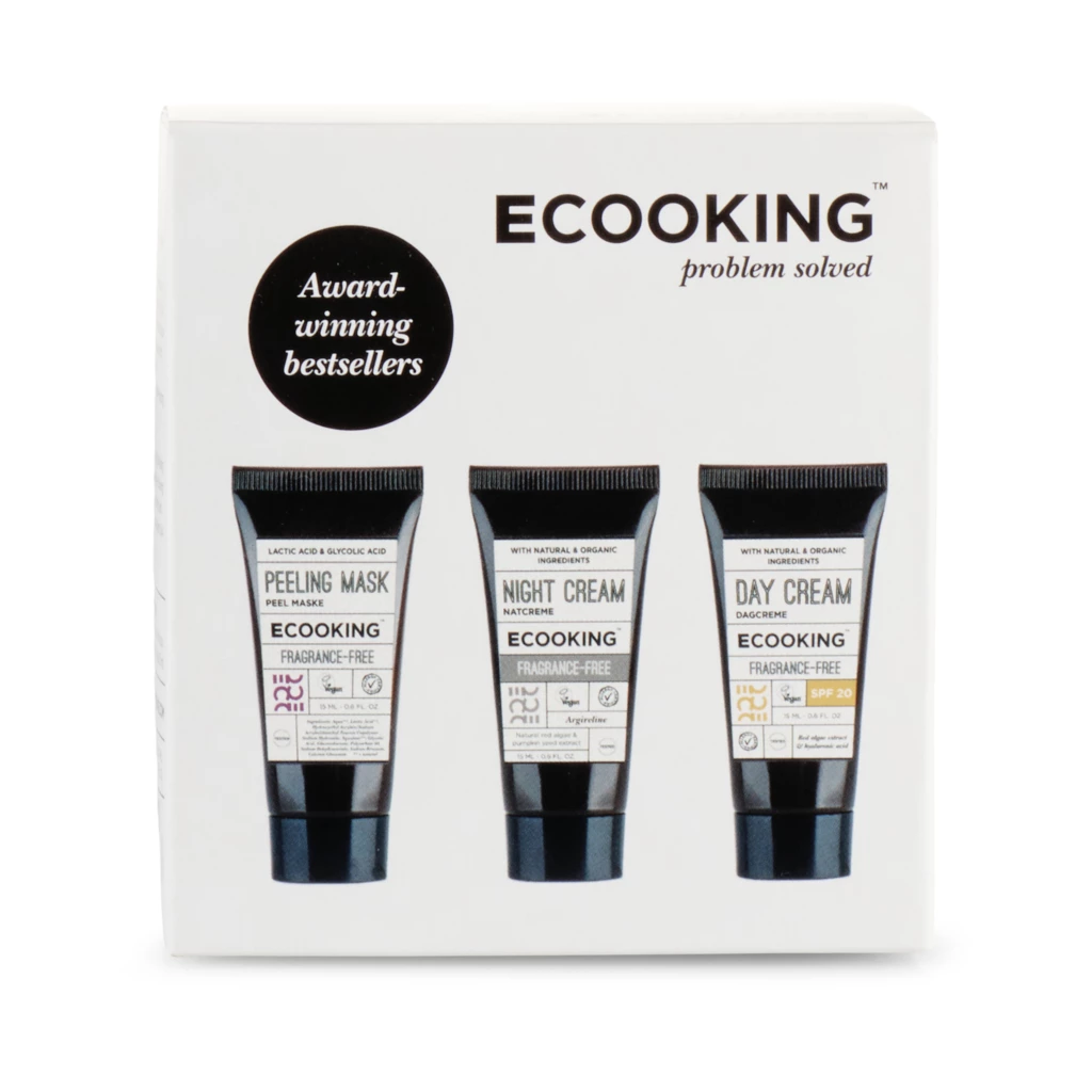 Box 3 - Day Cream SPF20, Night Cream Fragrance Free, Peel Mask Ecooking Box 3 - Day Cream SPF20, Nig