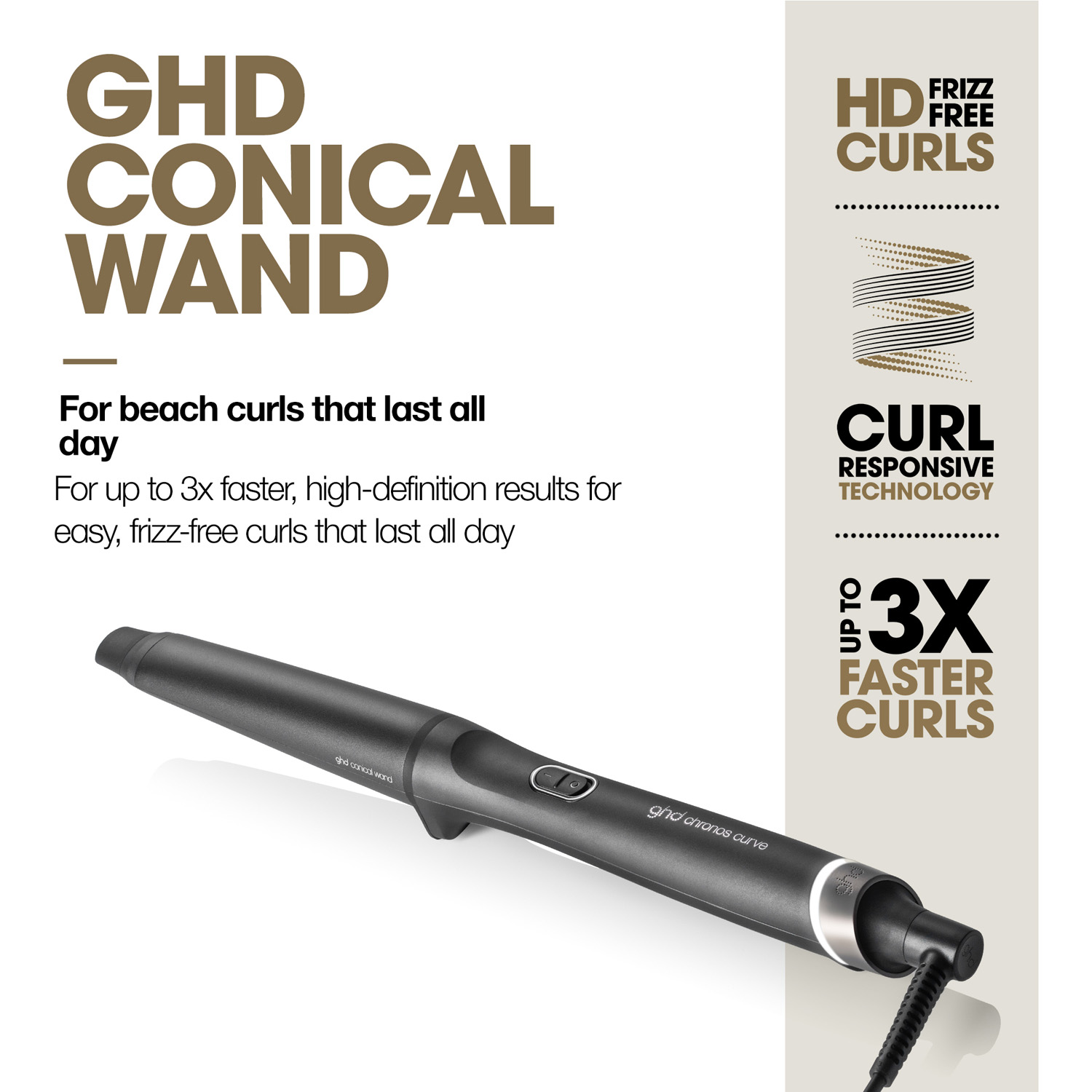 ghd Chronos Curve Conical Wand - 1 pcs