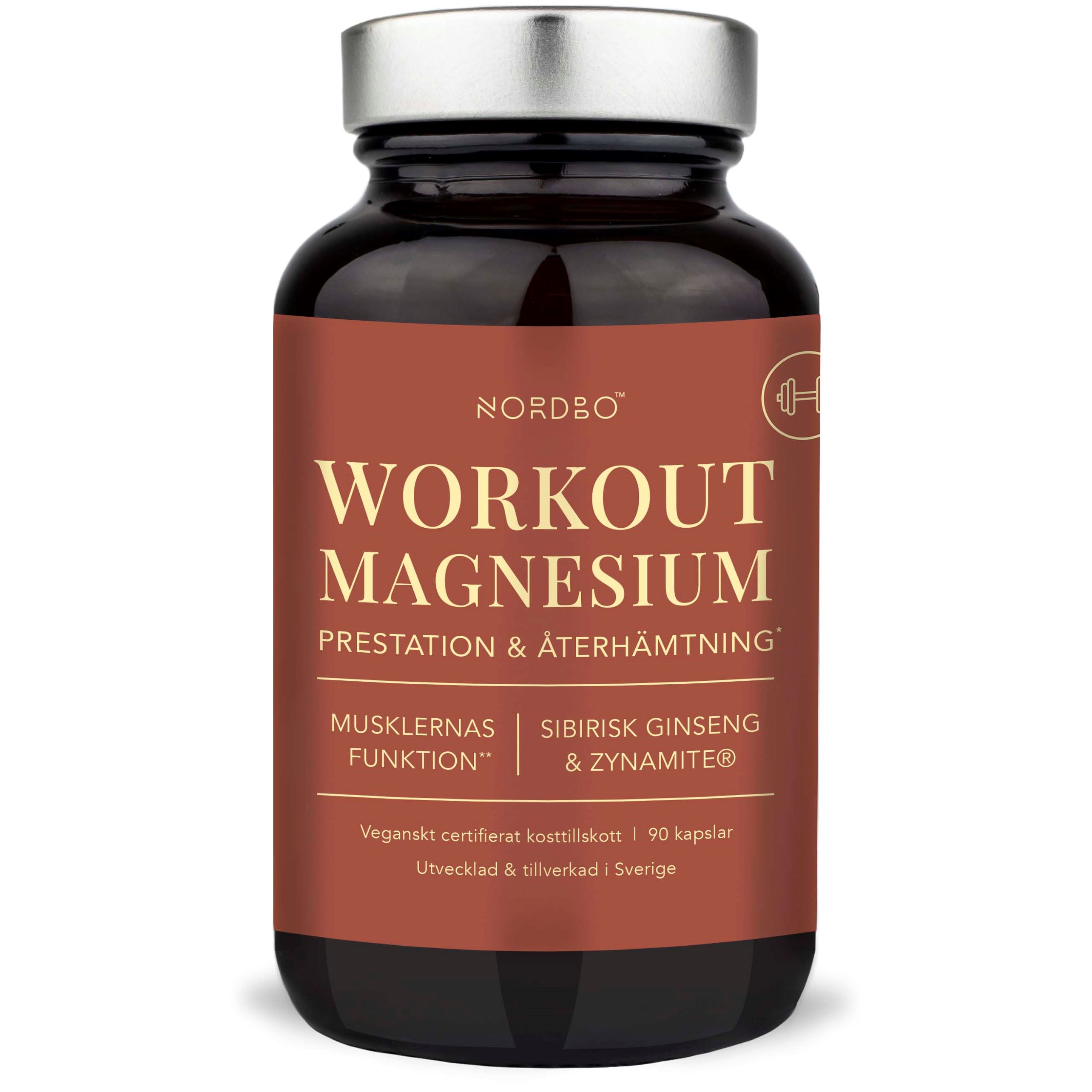 Nordbo WorkOut Magnesium, 90 kap 90 st