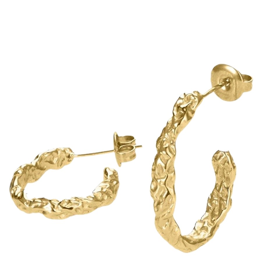 Sistie2ND Lana Creoles Medium Gold Plated 25 mm