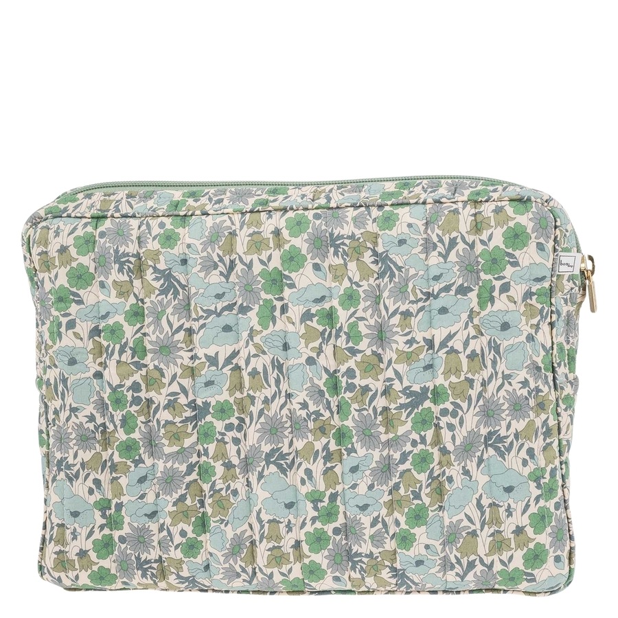 Bon Dep Pouch Big MW Liberty Poppy And Daisy Teal