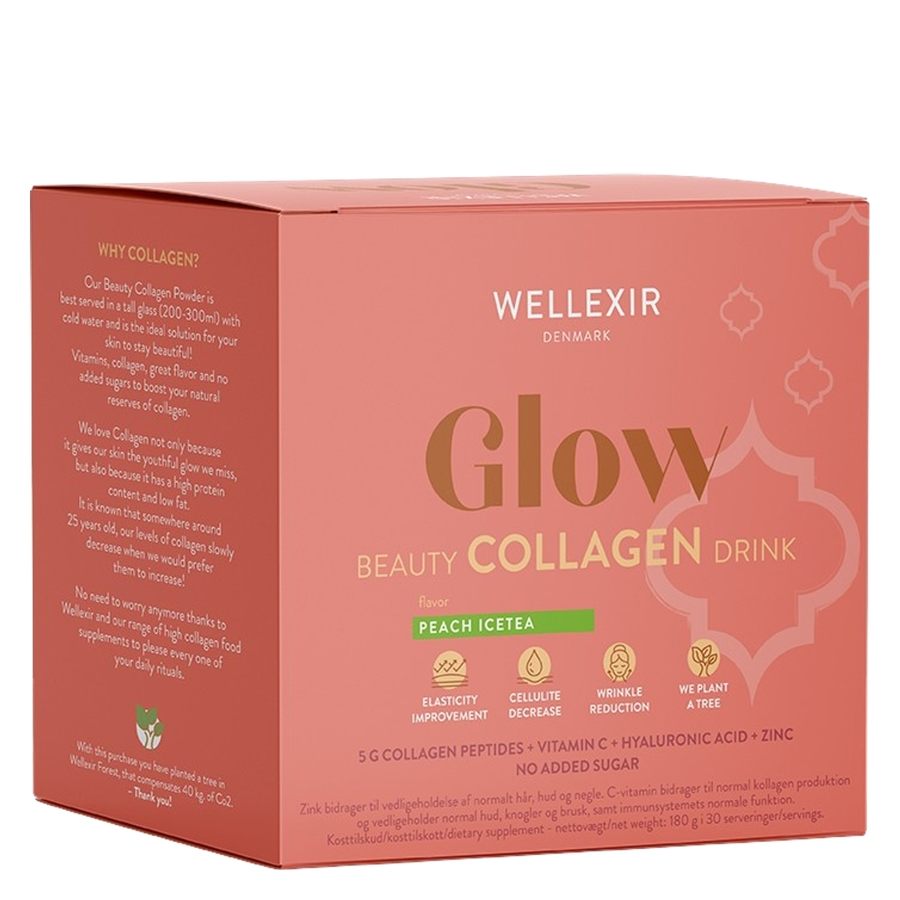 Wellexir Glow Beauty Drink Peach Ice Tea Box 30x5g