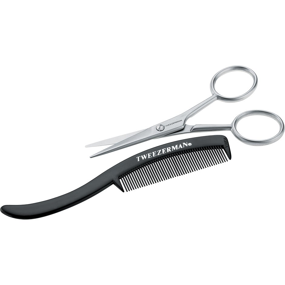 Tweezerman Moustache Scissors with Comb 1 pcs