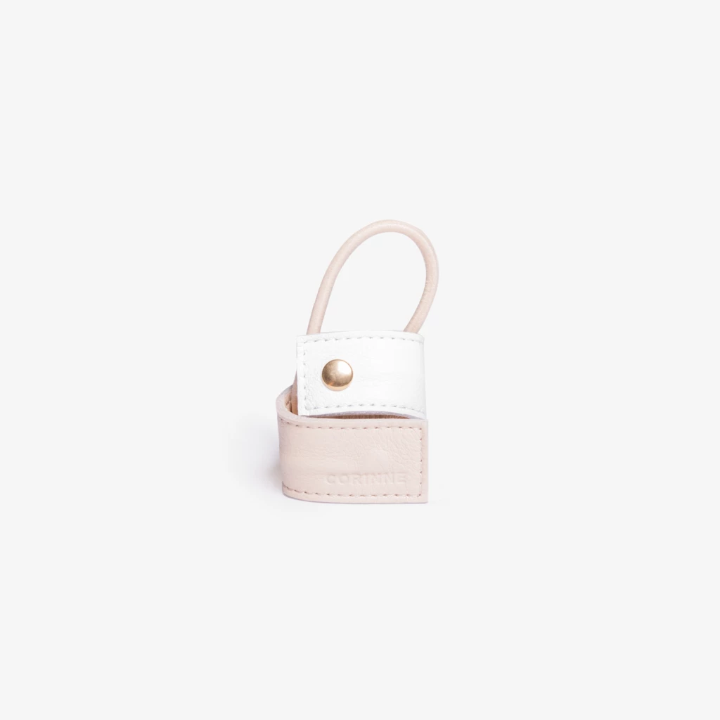Leather Band Short Bendable Two-Colored White / Cream
