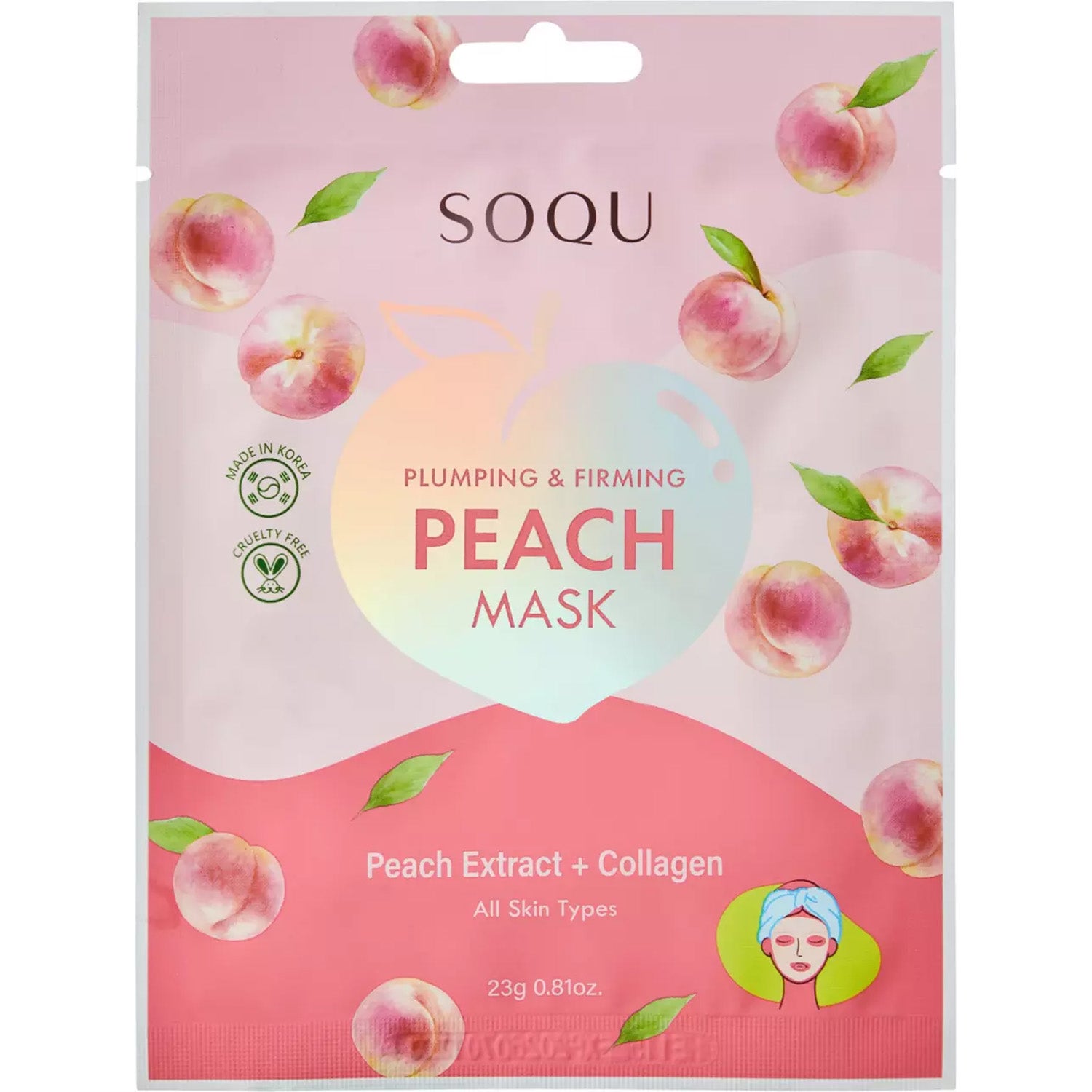 Topz Peach Sheet Mask 1 pcs