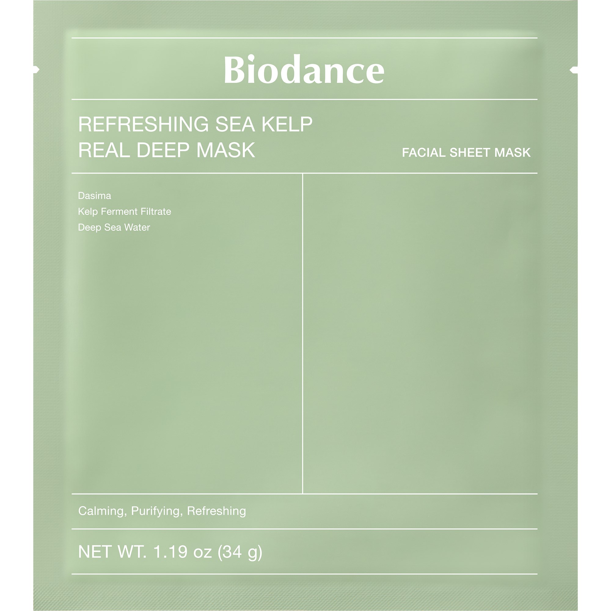 Biodance Refreshing Sea Kelp Real Deep Mask 34 g