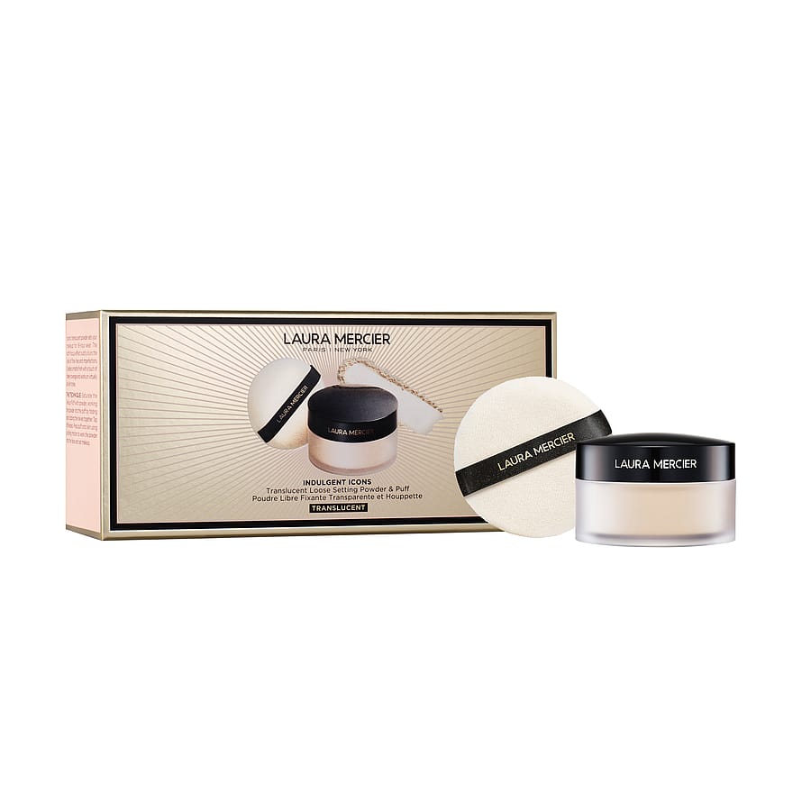 Holiday Set Indulgent Icons & Translucent Loose Setting Powder & Puff Gift Box Laura Mercier Holiday Set Indulgent Icons & Translucent Loose Setting Powder & Puff Gift Box