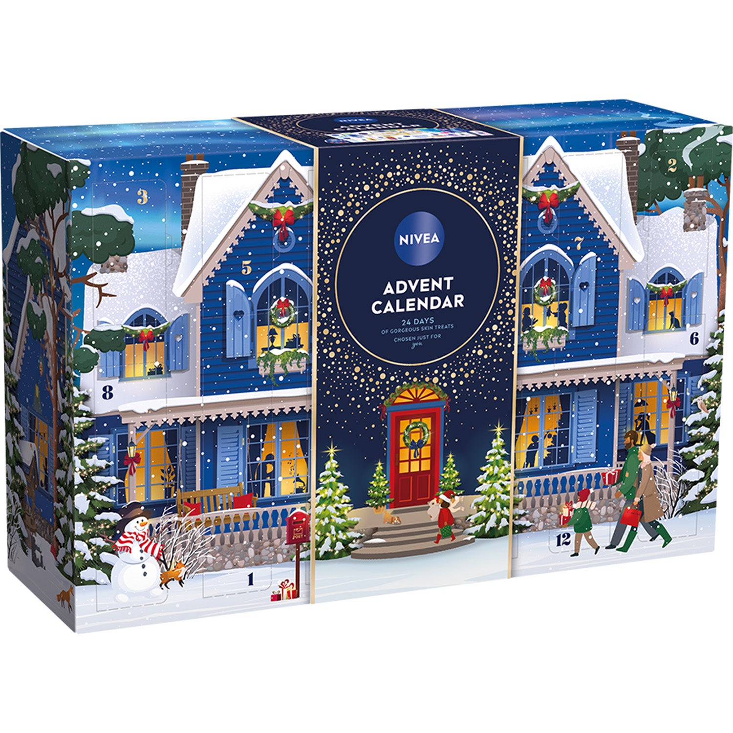 NIVEA Advent Calender 2025 19,6g / 1125,5ml /2st Masker / 25st wipes