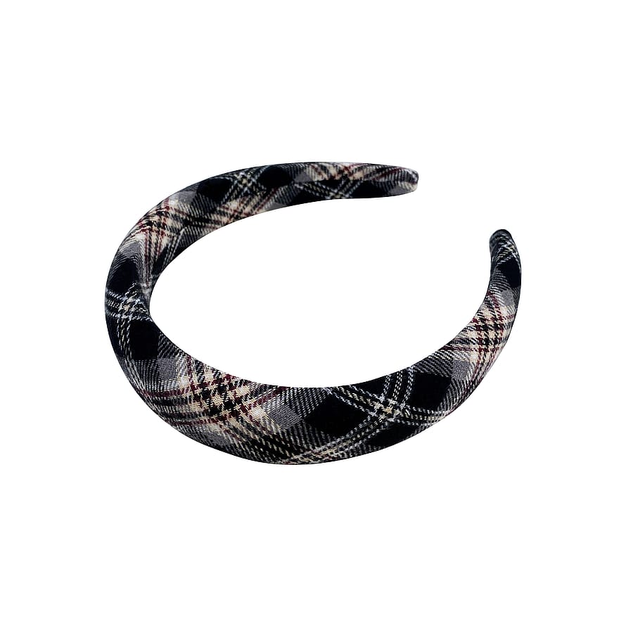 Tartan Headband Black