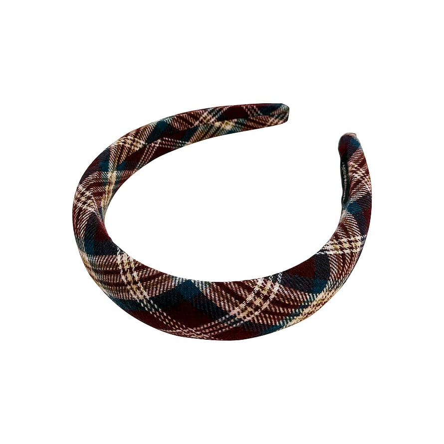 Tartan Headband Red