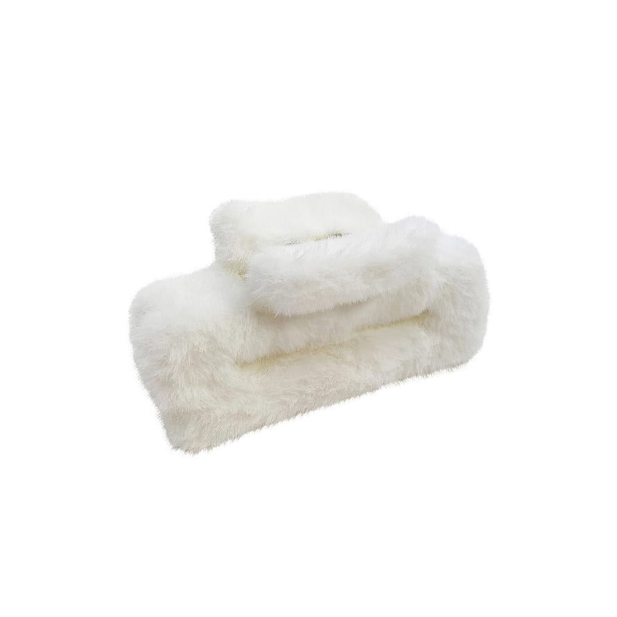 Cally Furry Clamp Bigger Near White