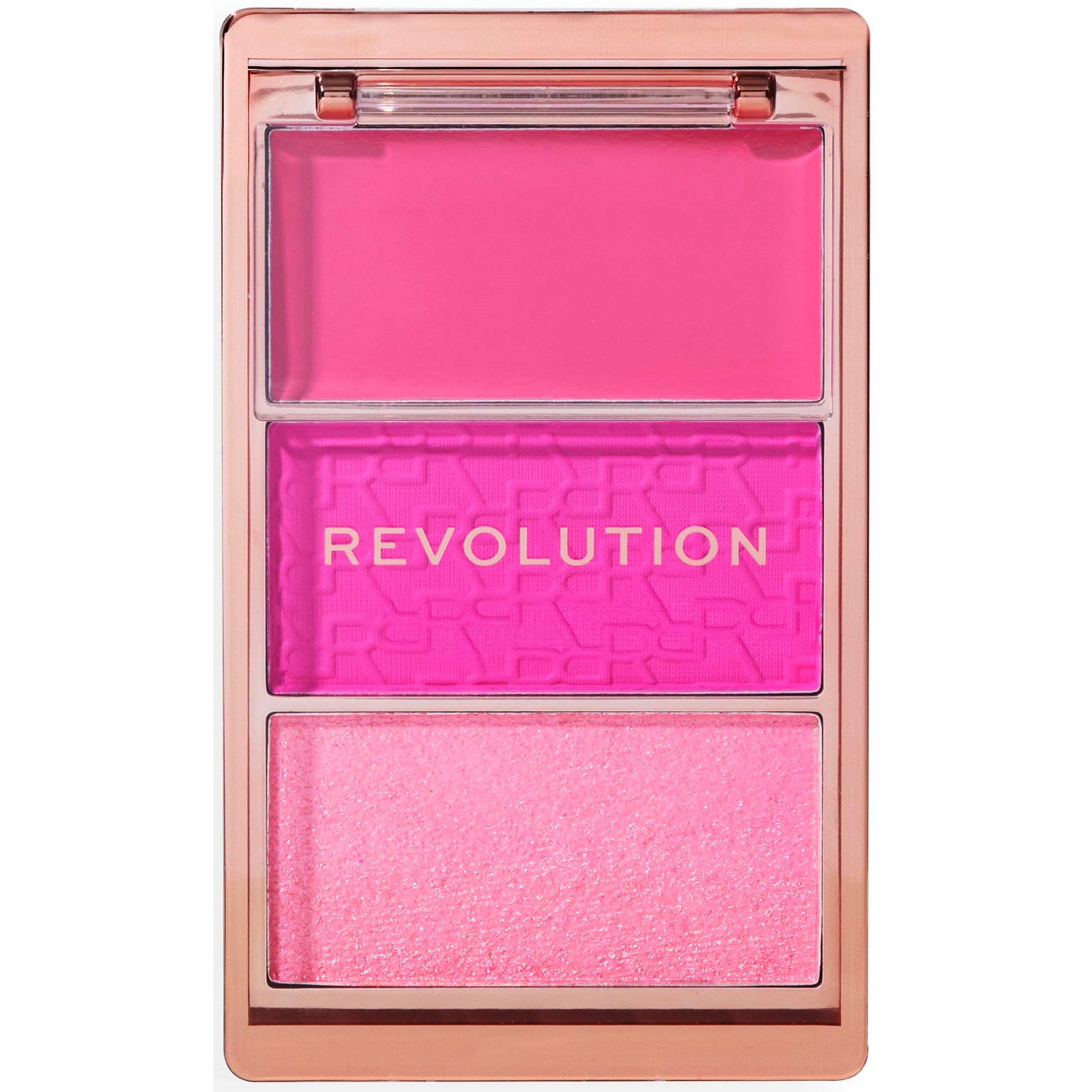 Revolution Beauty London Blush Icon Palette Hot Pink Flag