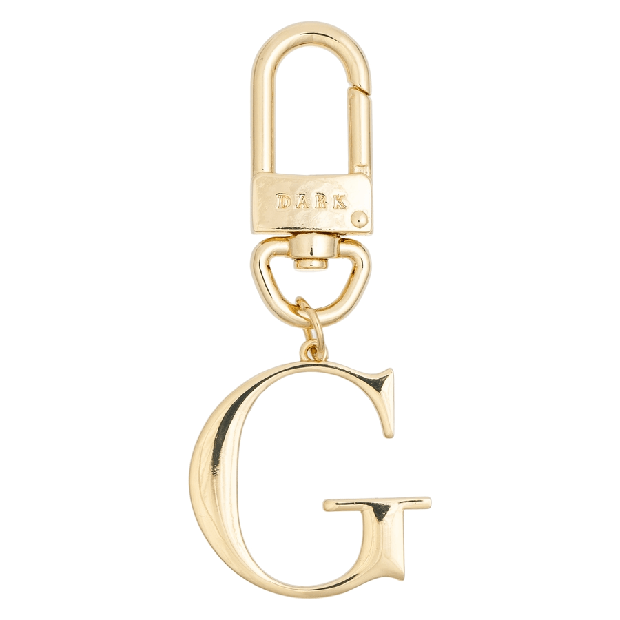DARK Metal Letter Bag Charm Letter G Gold