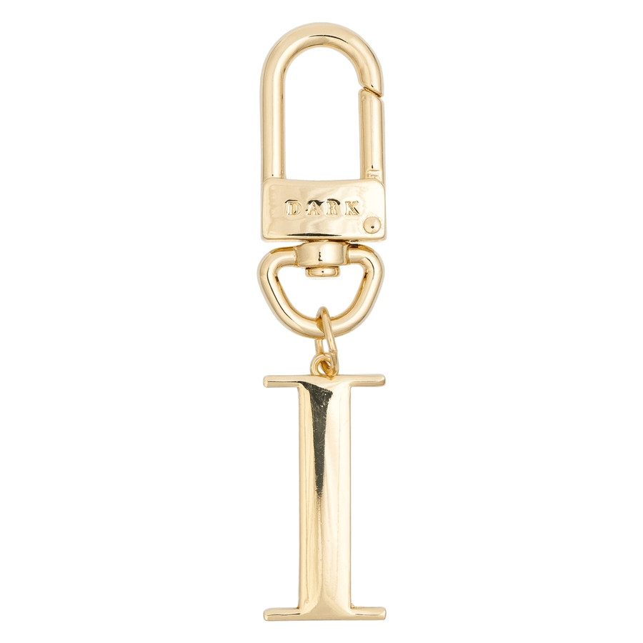 DARK Metal Letter Bag Charm Letter I Gold