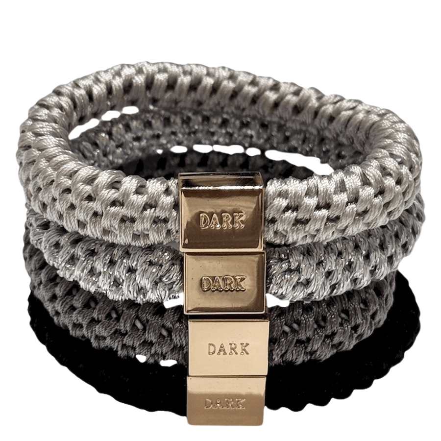 DARK Fat Hair Ties Combo Black Mix 4pcs