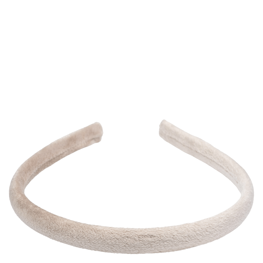 DARK Velvet Hair Band Thin Dark Sand