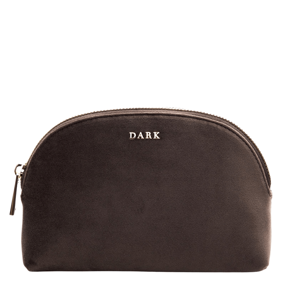 DARK Velvet Make-Up Pouch Small Chocolate Brown