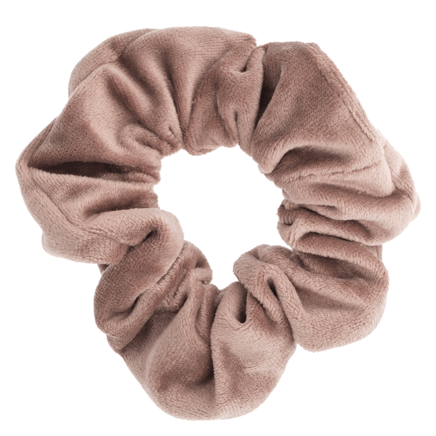 DARK Velvet Scrunchie Warm Taupe