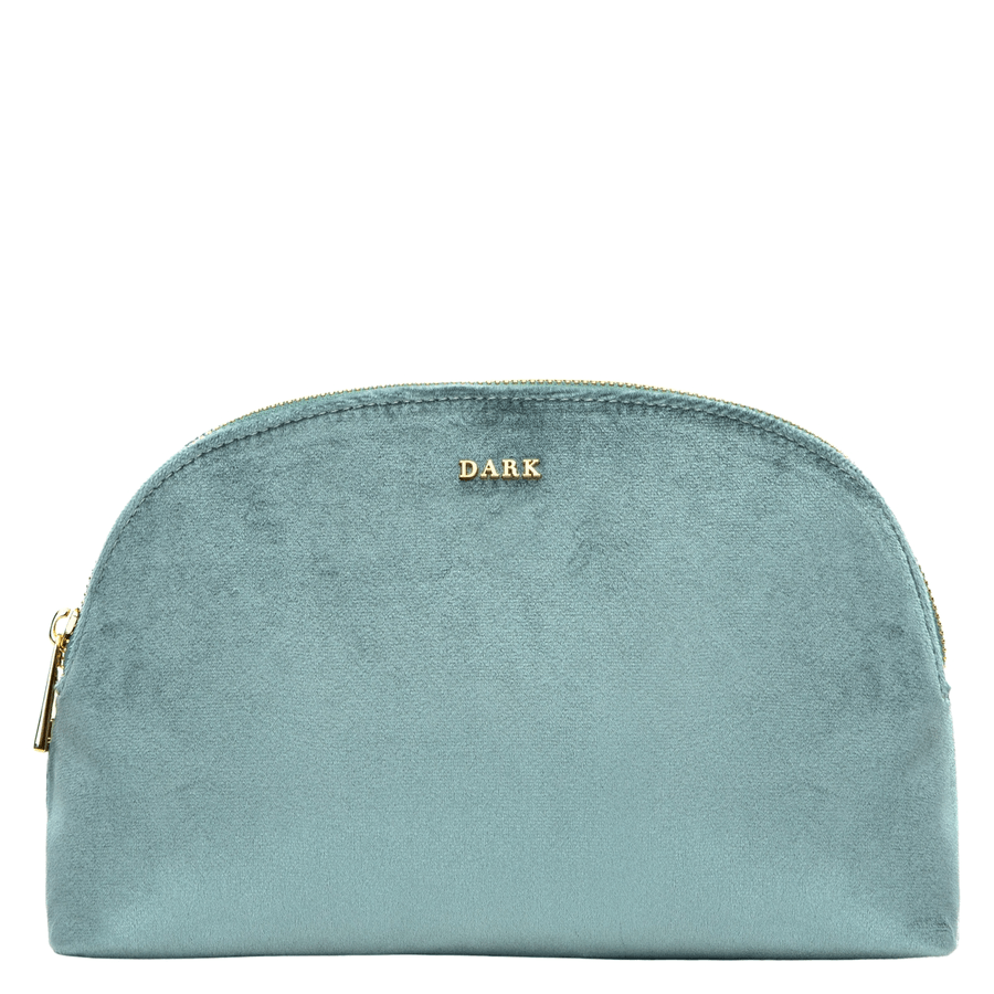 DARK Velvet Make-Up Pouch Large Sparkled Dark Sage