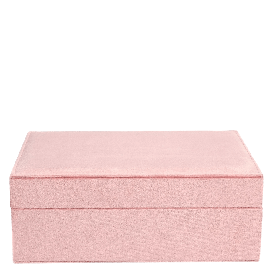 DARK Velvet Jewellery Box Large Blush Rose