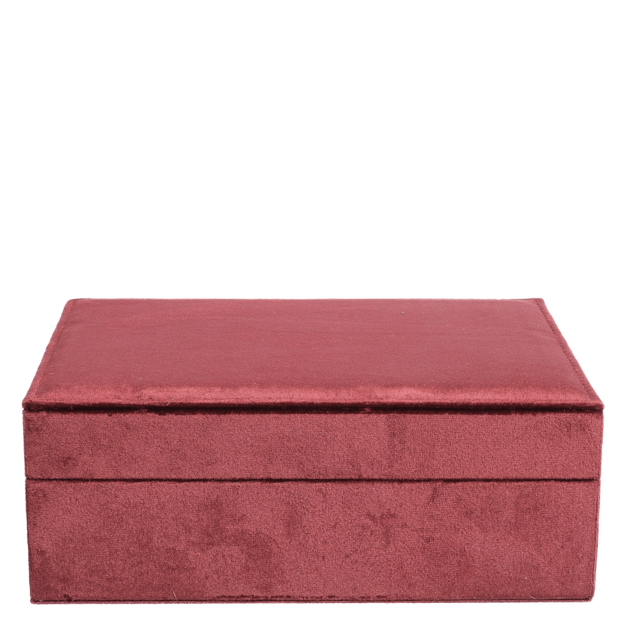 DARK Velvet Jewellery Box Large Maroon