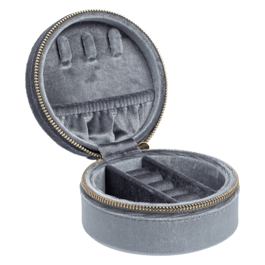 DARK Velvet Jewellery Box Large Sparkled Dark Sage