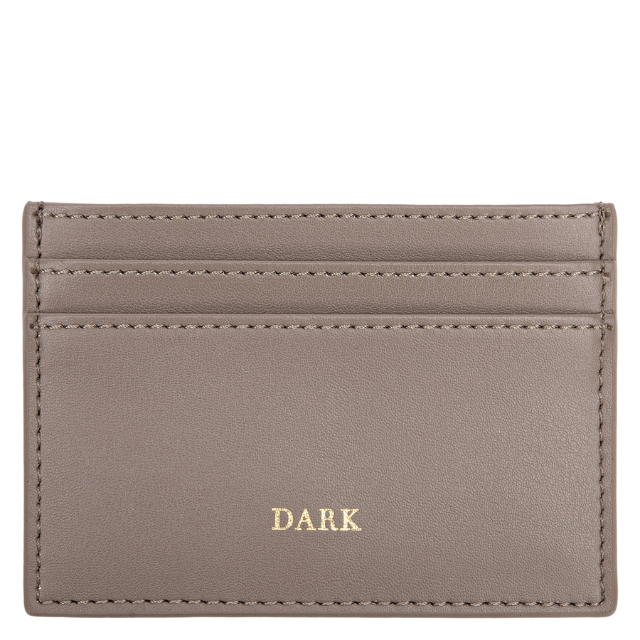 DARK Leather Card Holder Nappa Taupe