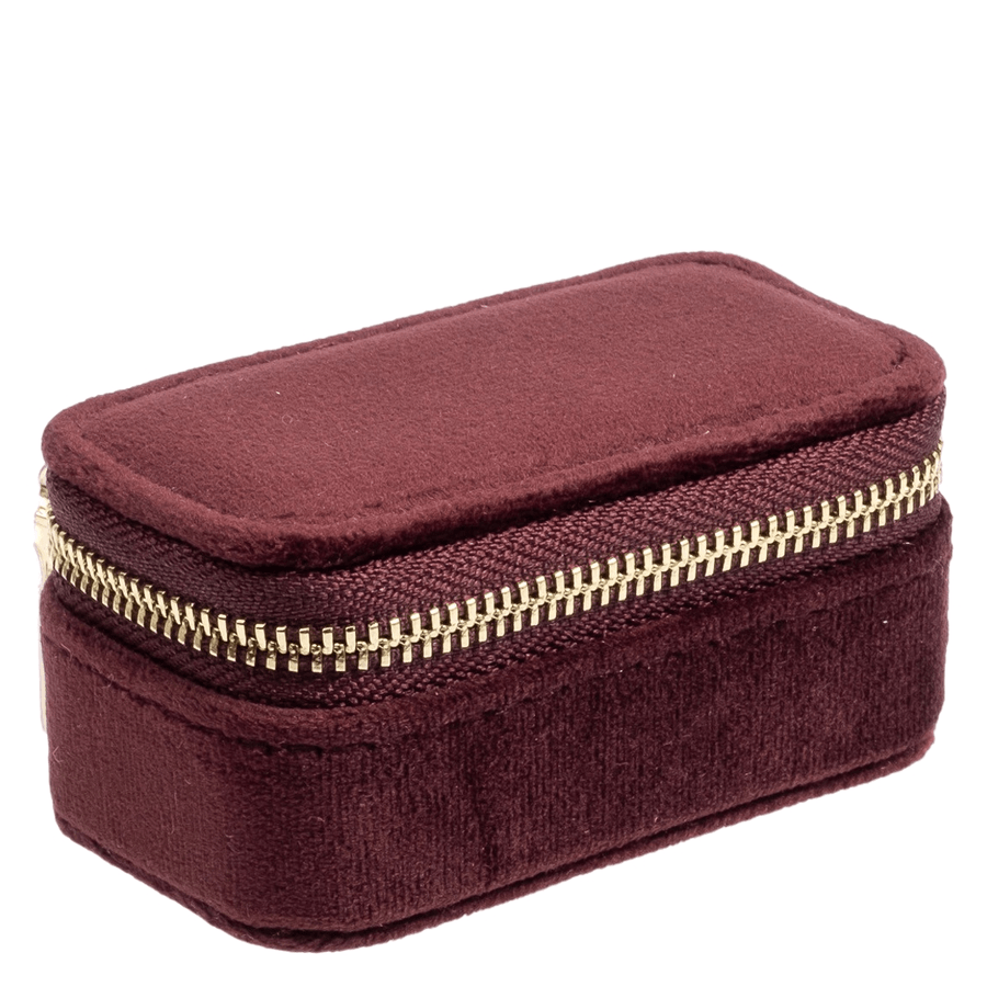 DARK Velvet Jewellery Box Micro Maroon