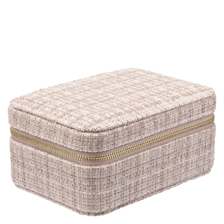 DARK Tweed Jewellery Box Warm Taupe