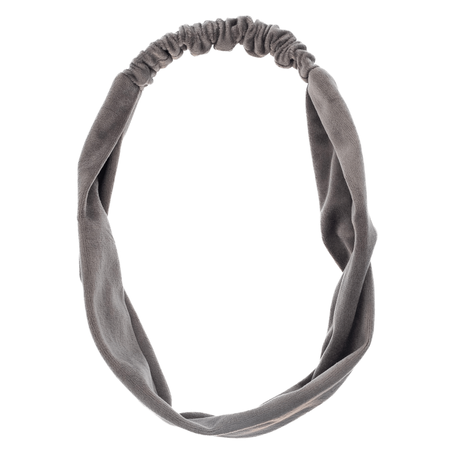 DARK Velvet Headband Dark Grey