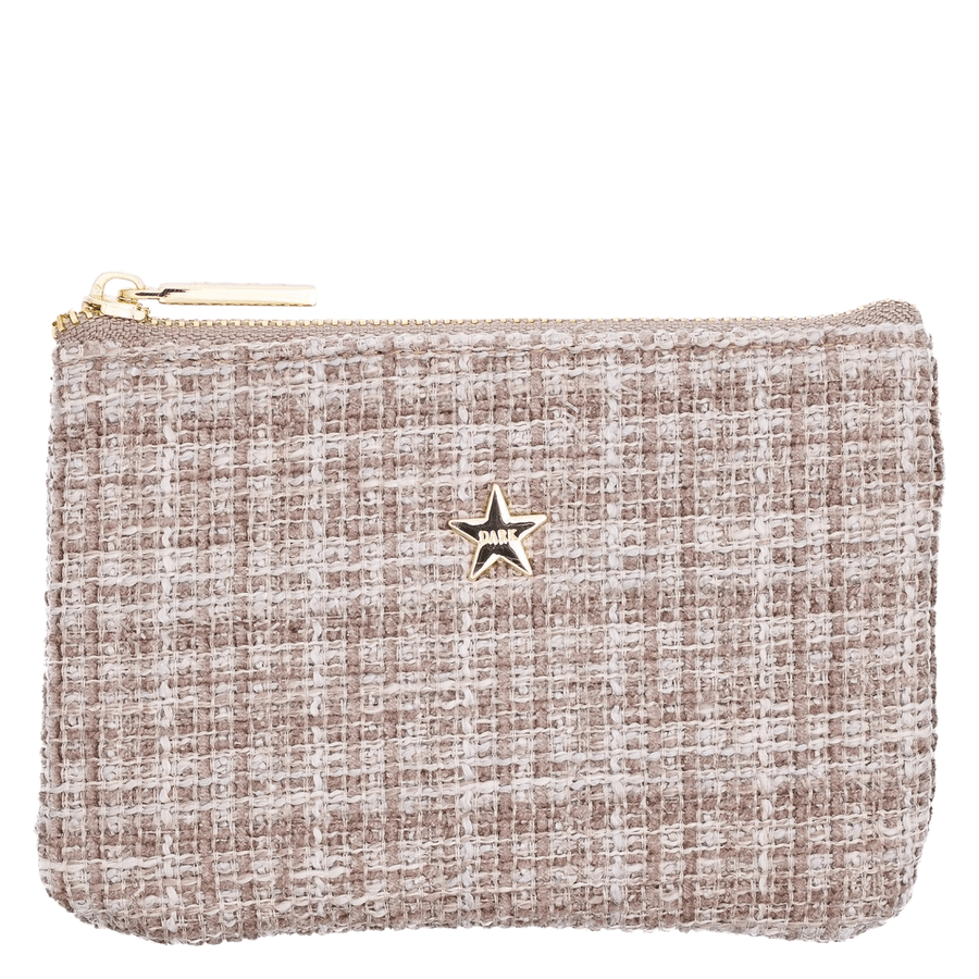 DARK Tweed Mini Pouch Warm Taupe
