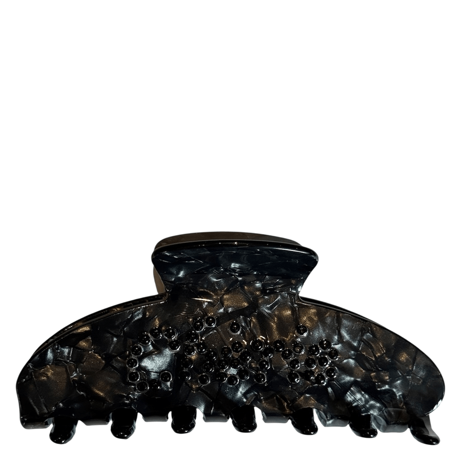 DARK Text Hair Claw  "Chérie" Black