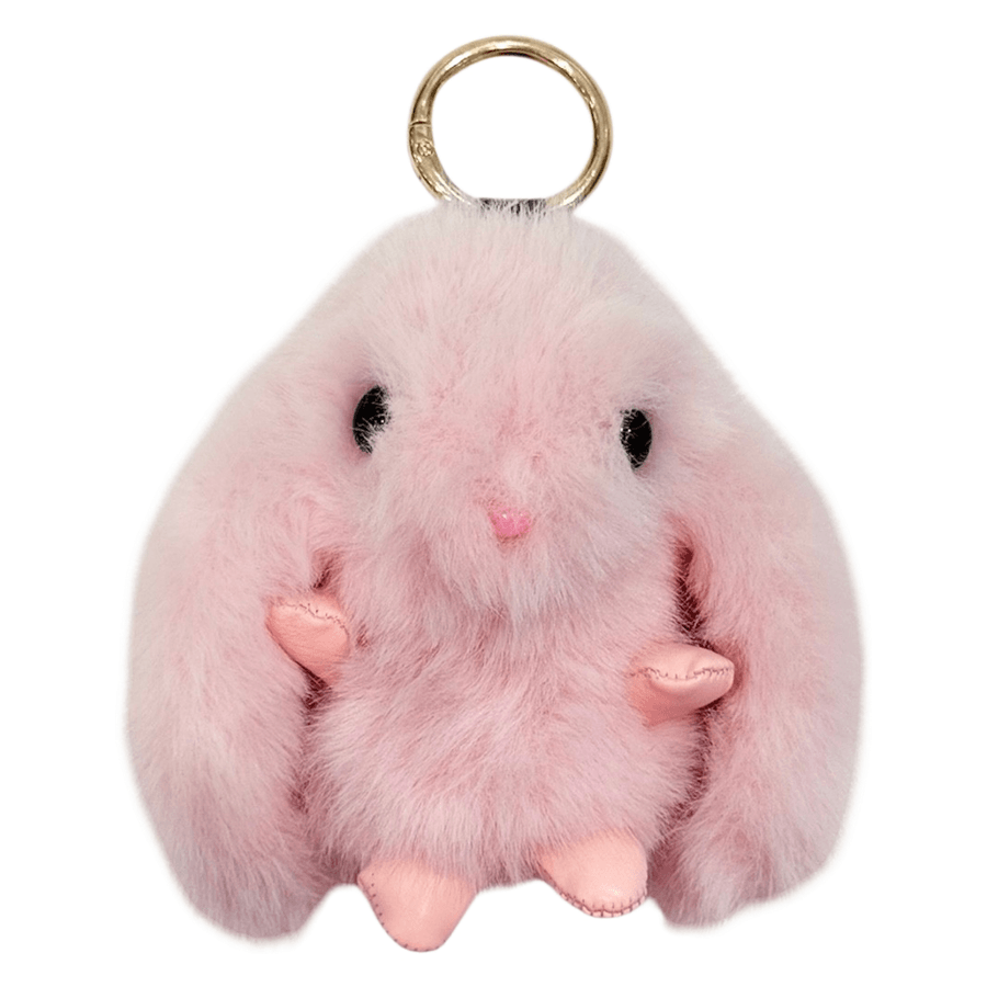 DARK Bunny Bag Charm Pale Rose
